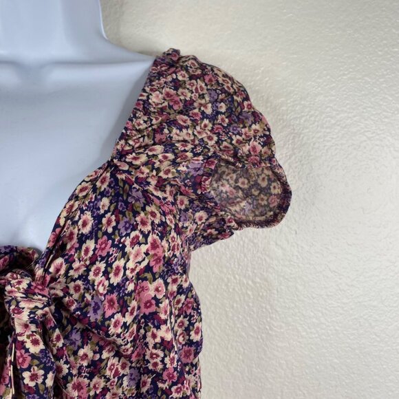 Vtg Workshop Clothing Women's Cottage Core Milkmaid Country Floral Dress Sz 7 - Picture 10 of 16